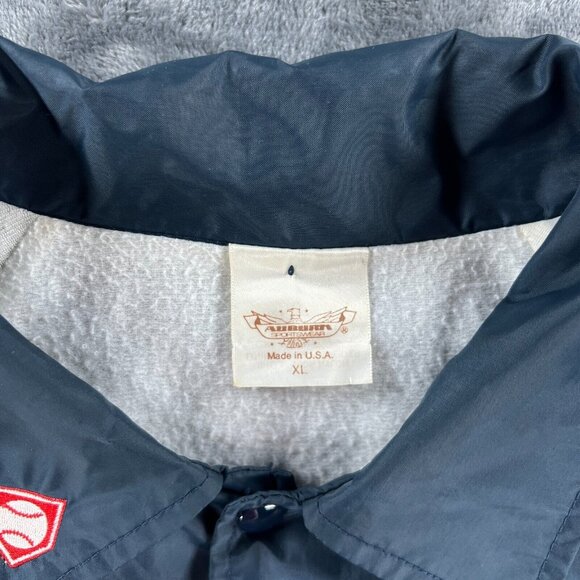 Auburn Sportswear Nylon Coach Jacket Men XL Pony Baseball Softball Vintage 80's - Picture 13 of 16